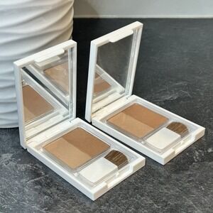 2- Elizabeth Arden BRONZE BEAUTY Bronzing Powder Duo‎ .13 oz Each W Brush